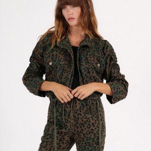 Pam & Gela Jaguar Crop Cargo Jacket and Pants L